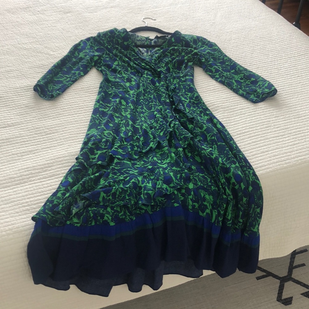 Anthropologie Maeve Prunella Wrap Midi Dress
